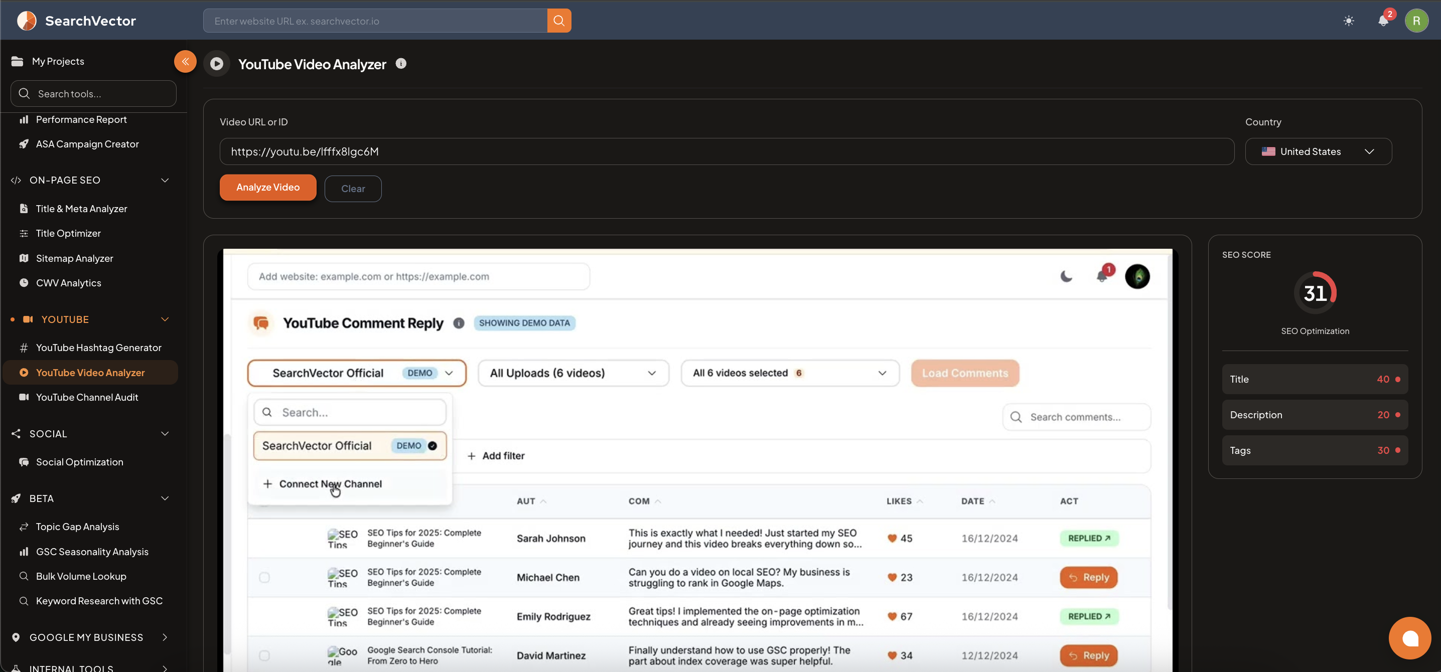 YouTube Video Analyzer